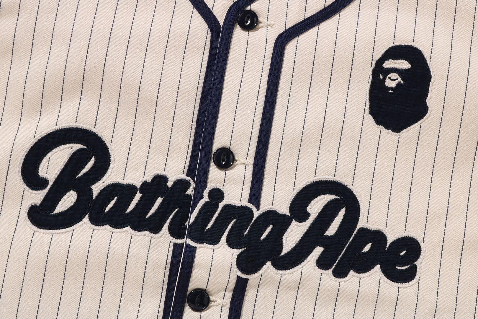 BAPE A Bathing Ape Baseball Shirt 'Ivory' - 3
