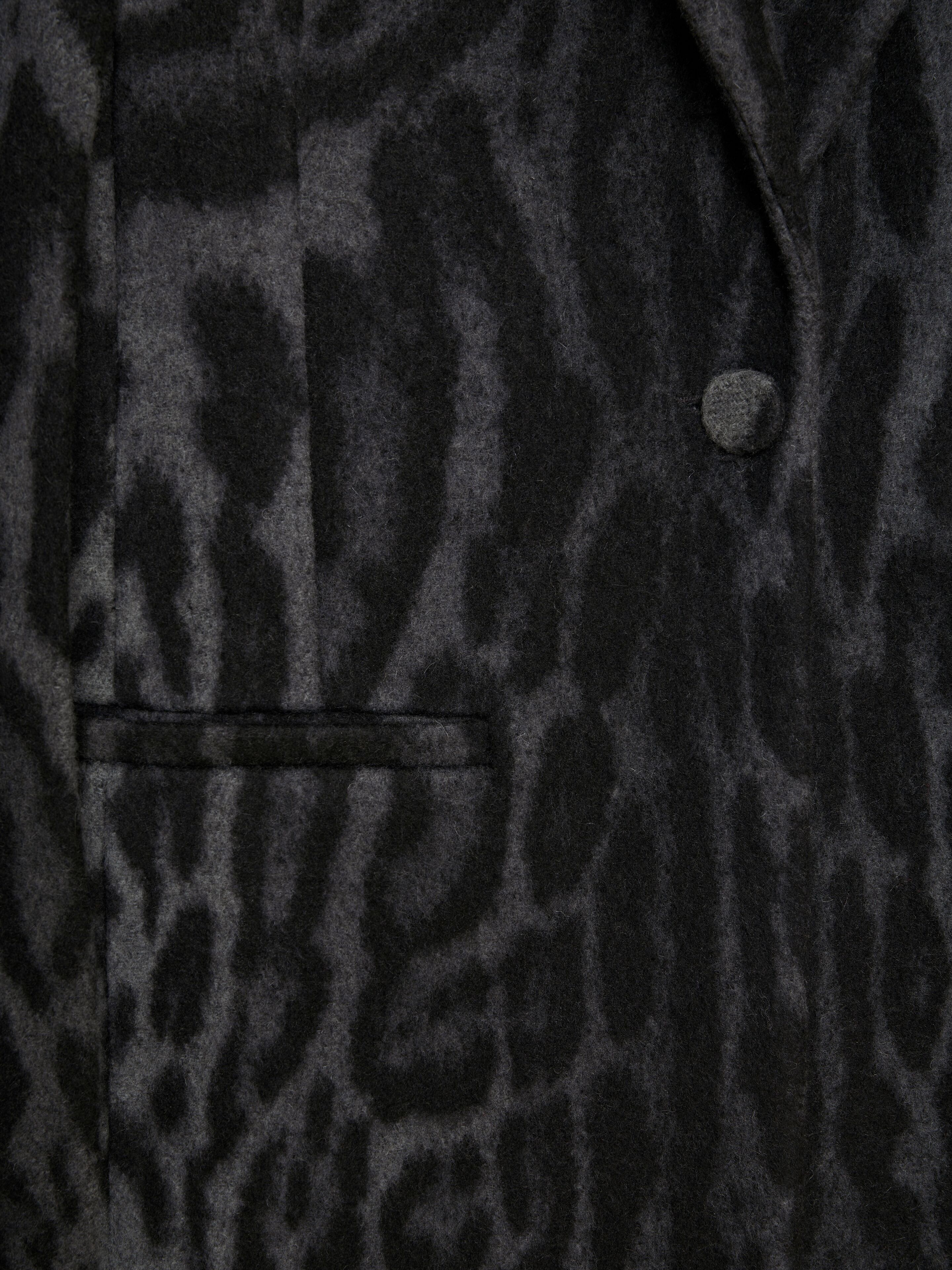 MASCULINE COAT IN ANIMAL WOOL JACQUARD - 6