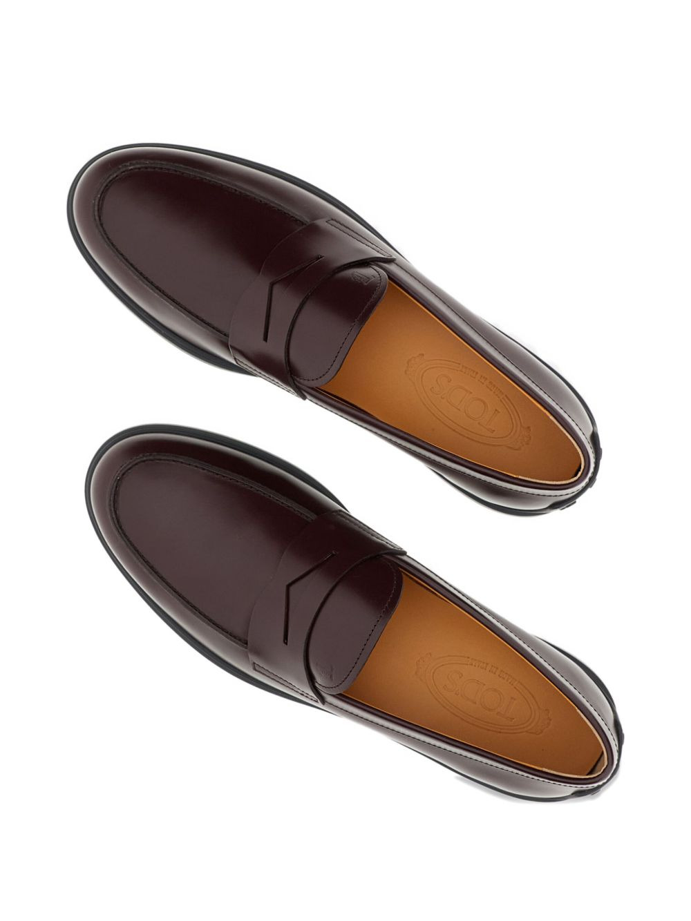 monogram-embossed loafers - 4