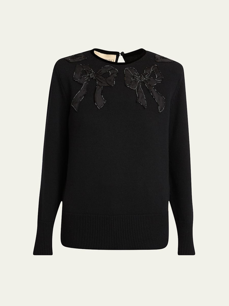Maglia Bow Wool Sweater 1