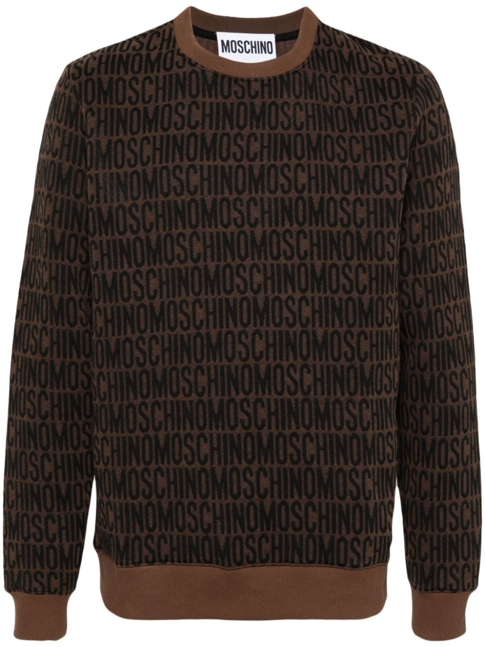 logo-jacquard sweatshirt - 1