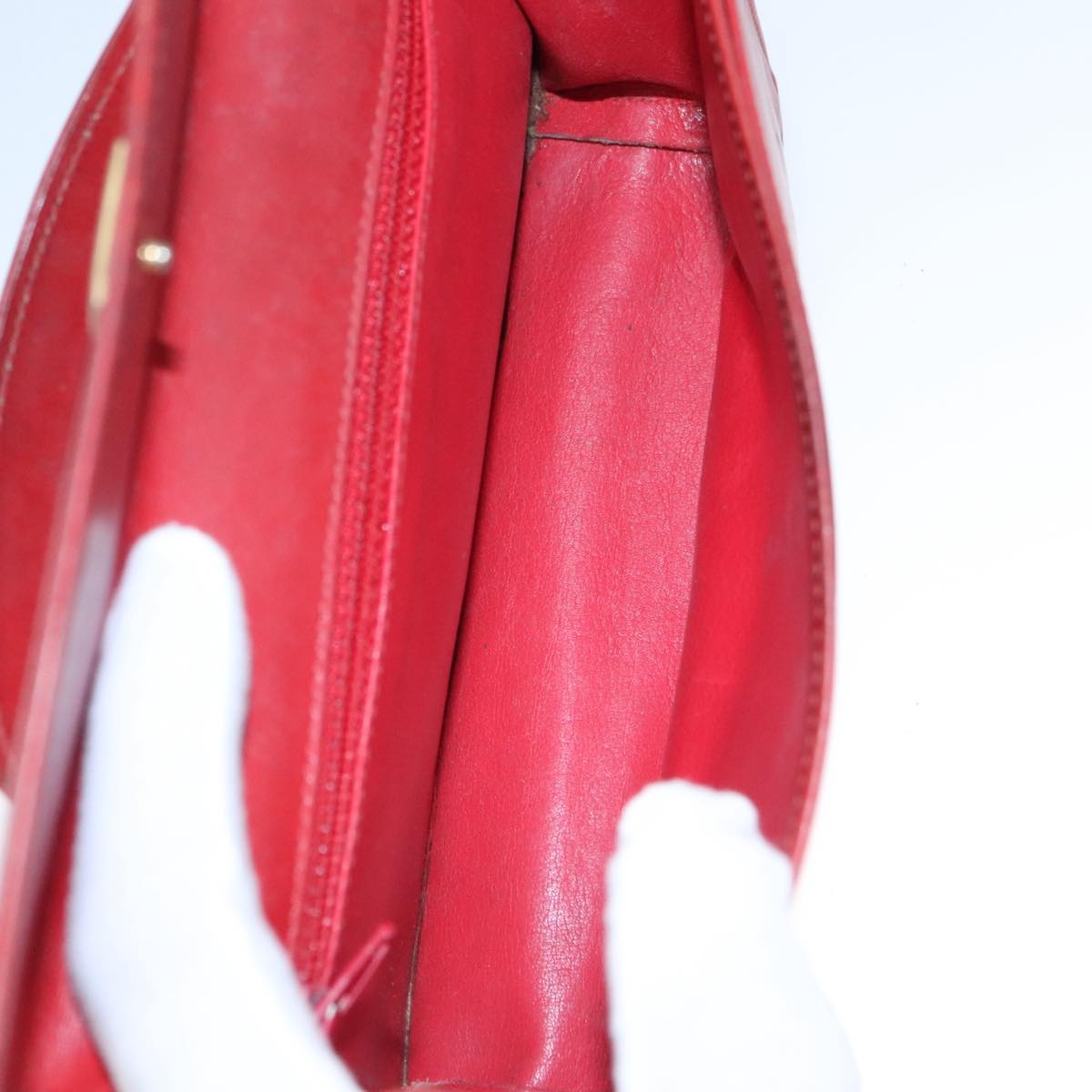 CELINE Mini Hand Bag Leather Red - 12