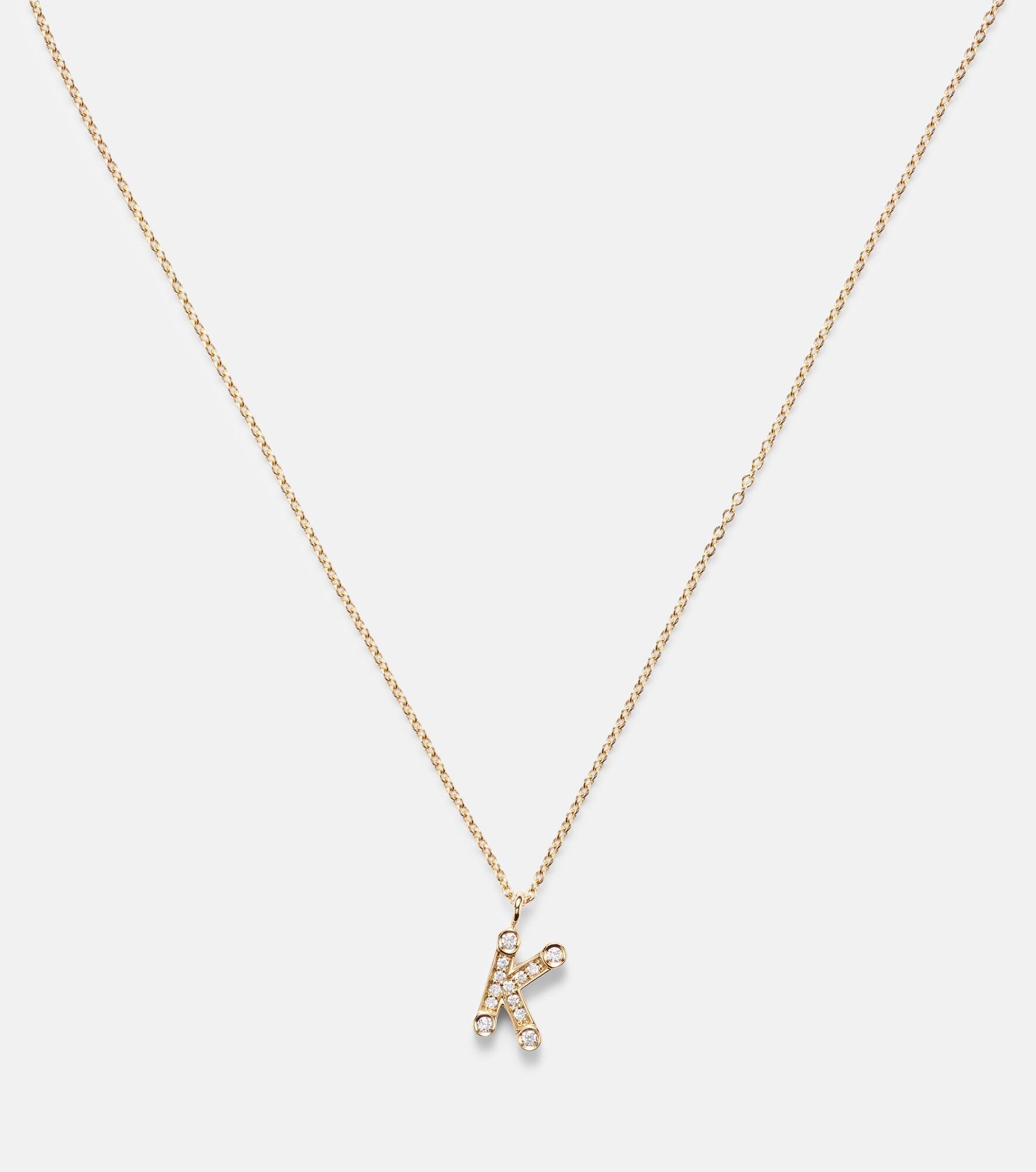 18kt gold necklace with diamonds - 4
