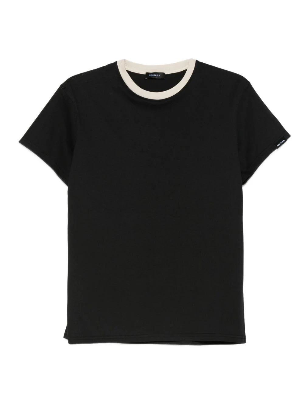 contrast-collar cotton T-shirt - 1