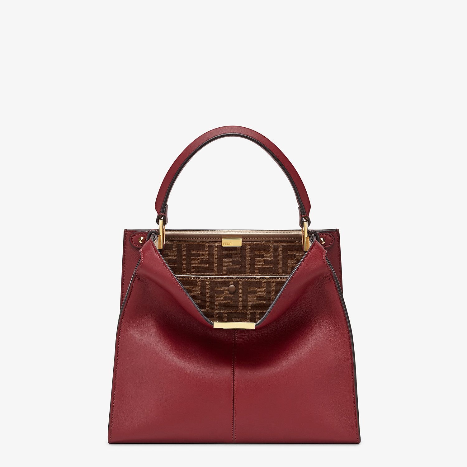 Burgundy leather bag - 3