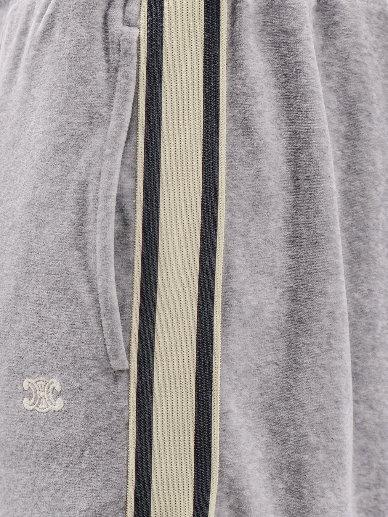 Celine Men Cotton Velvet Jogger Trousers - 2