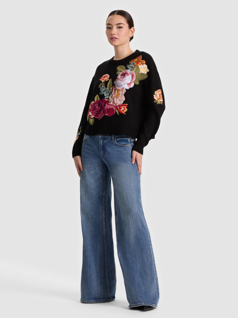 BELVA FLORAL JACQUARD CREWNECK 6