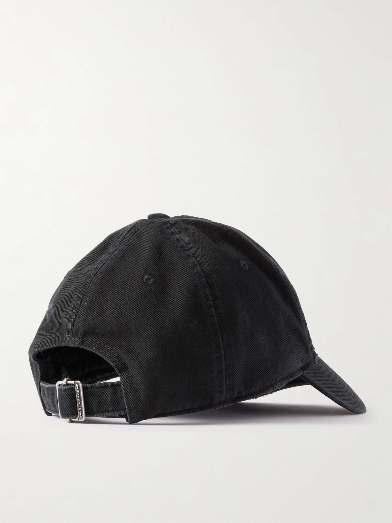 【国内発送】サンローラン キャップ Distressed denim hat SAINT LAURENT Distressed denim hat | NET-A-PORTER