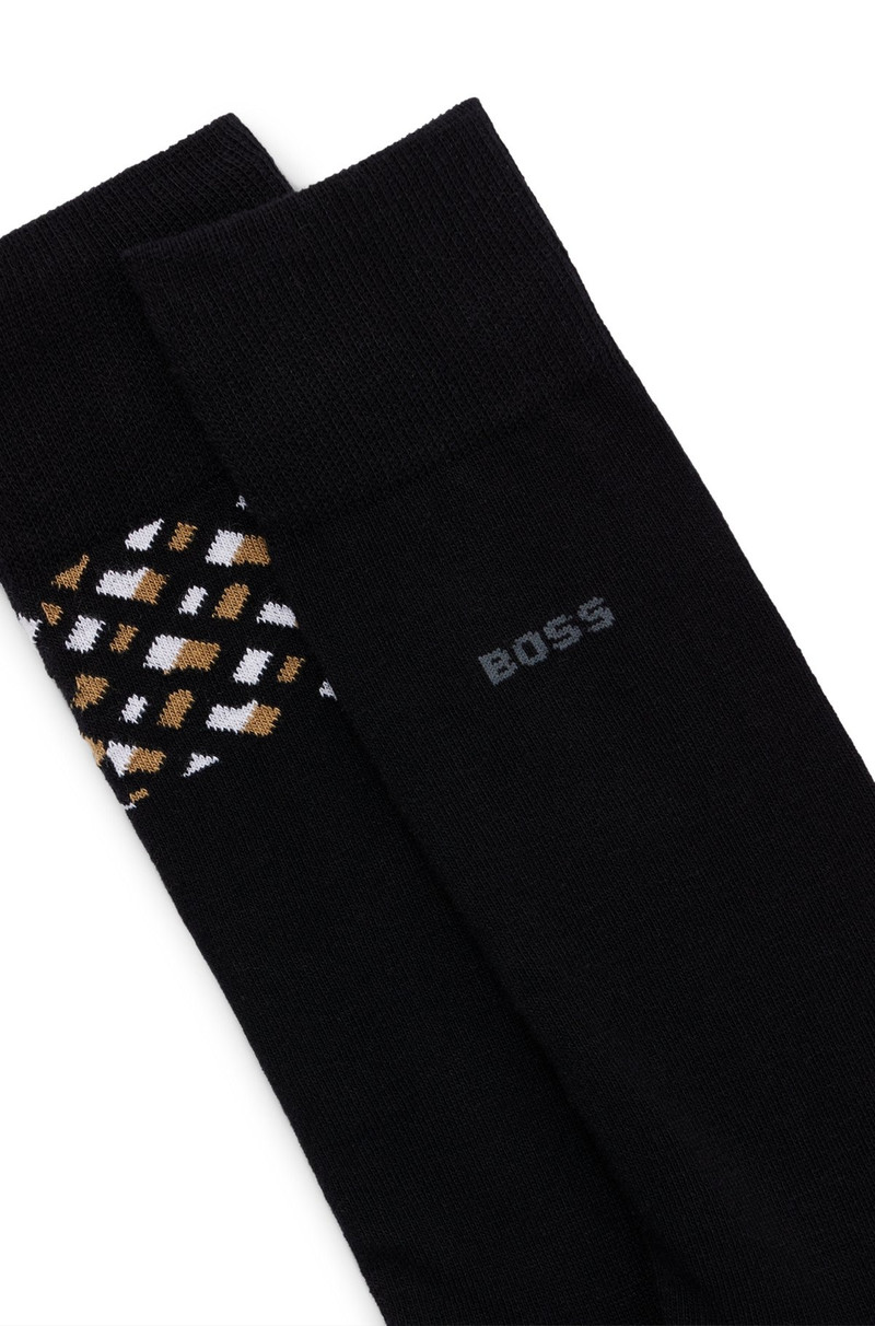 BOSS TWO-PACK OF REGULAR-LENGTH SOCKS WITH SIGNATURE DETAIL outlook