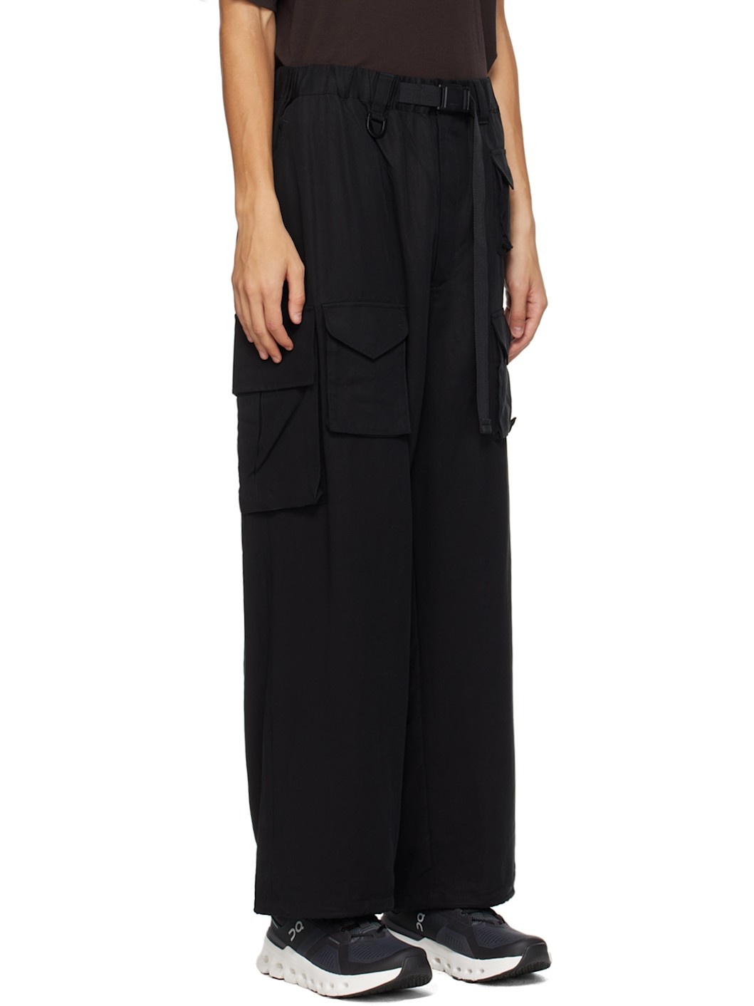 Black Belted Cargo Pants - 2