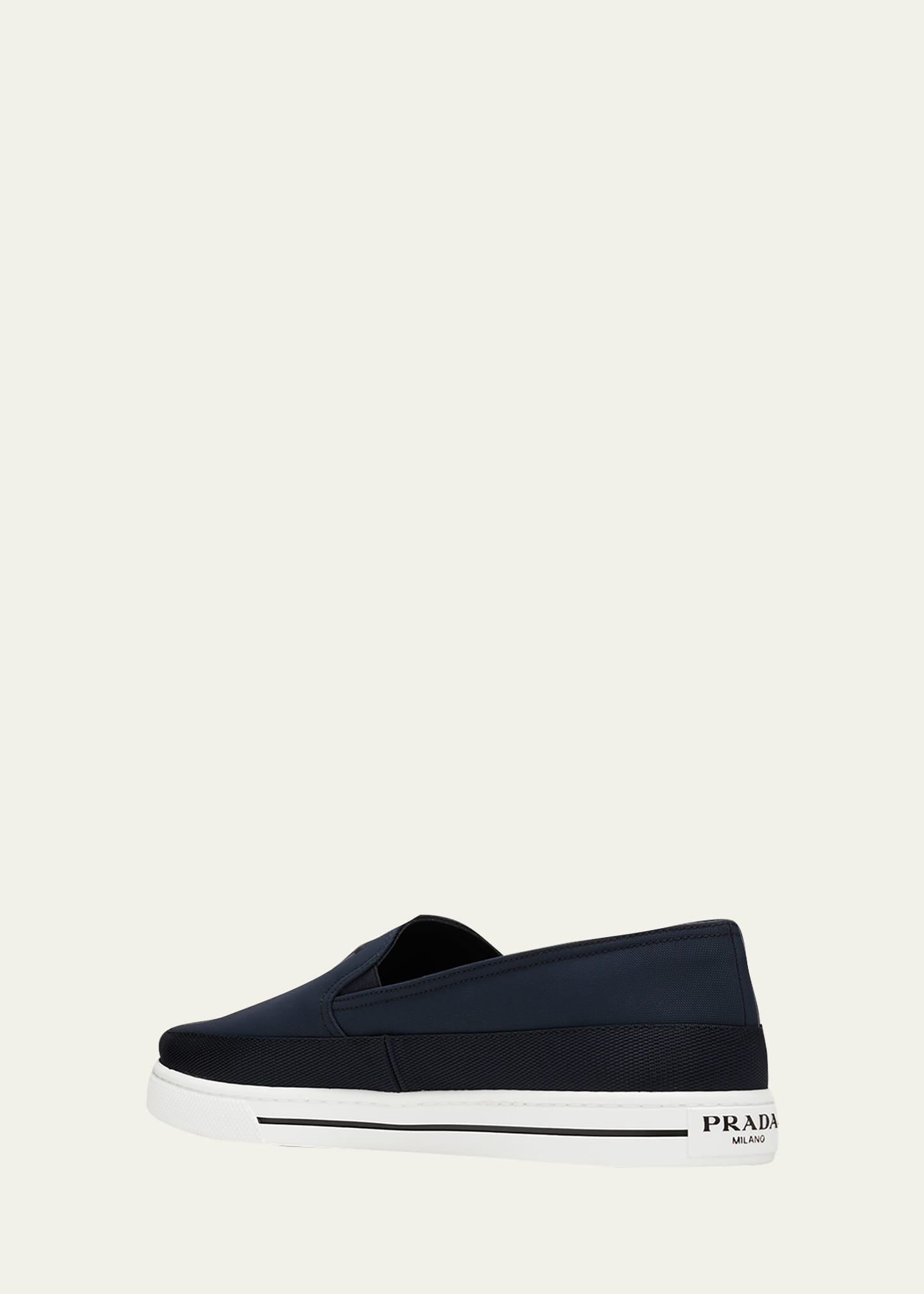 Men's Triangle Logo Nylon Slip-On Sneakers - 2