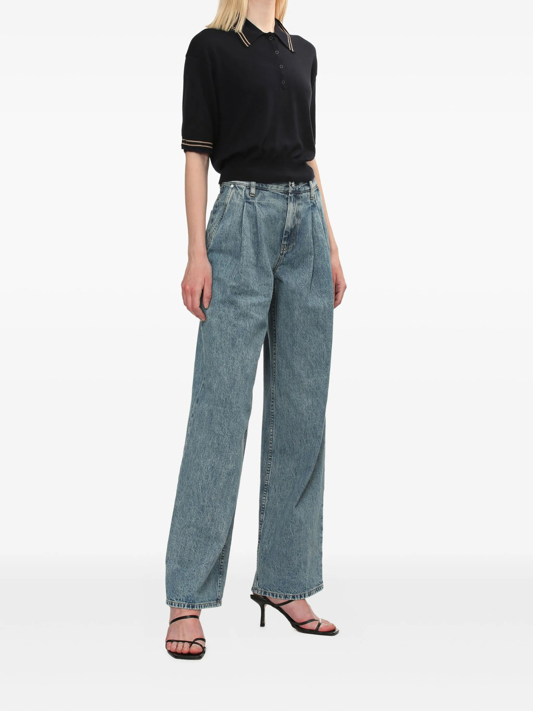 Cropped Polo With Organza - 2