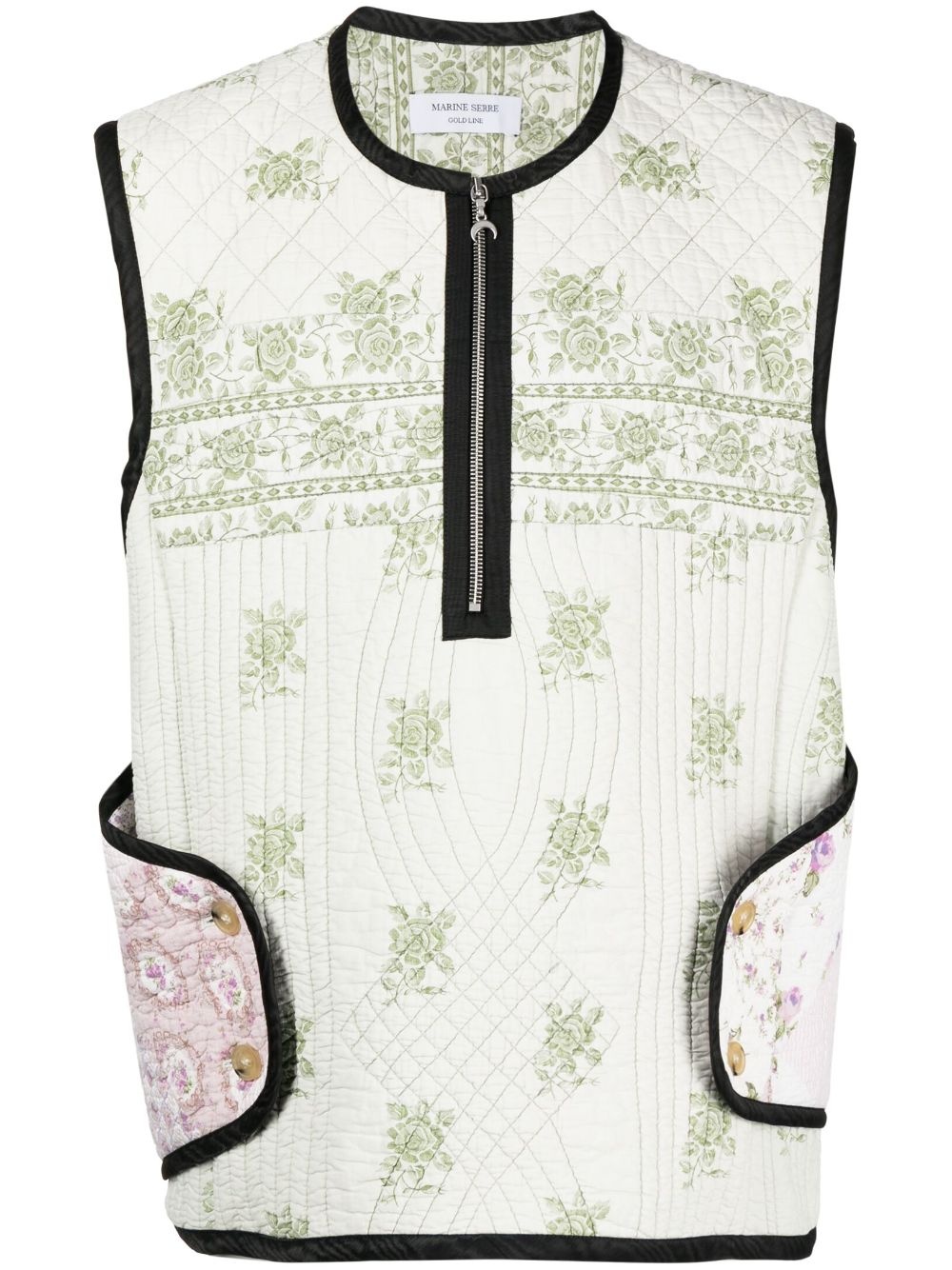 boutis floral-print armor gilet - 1