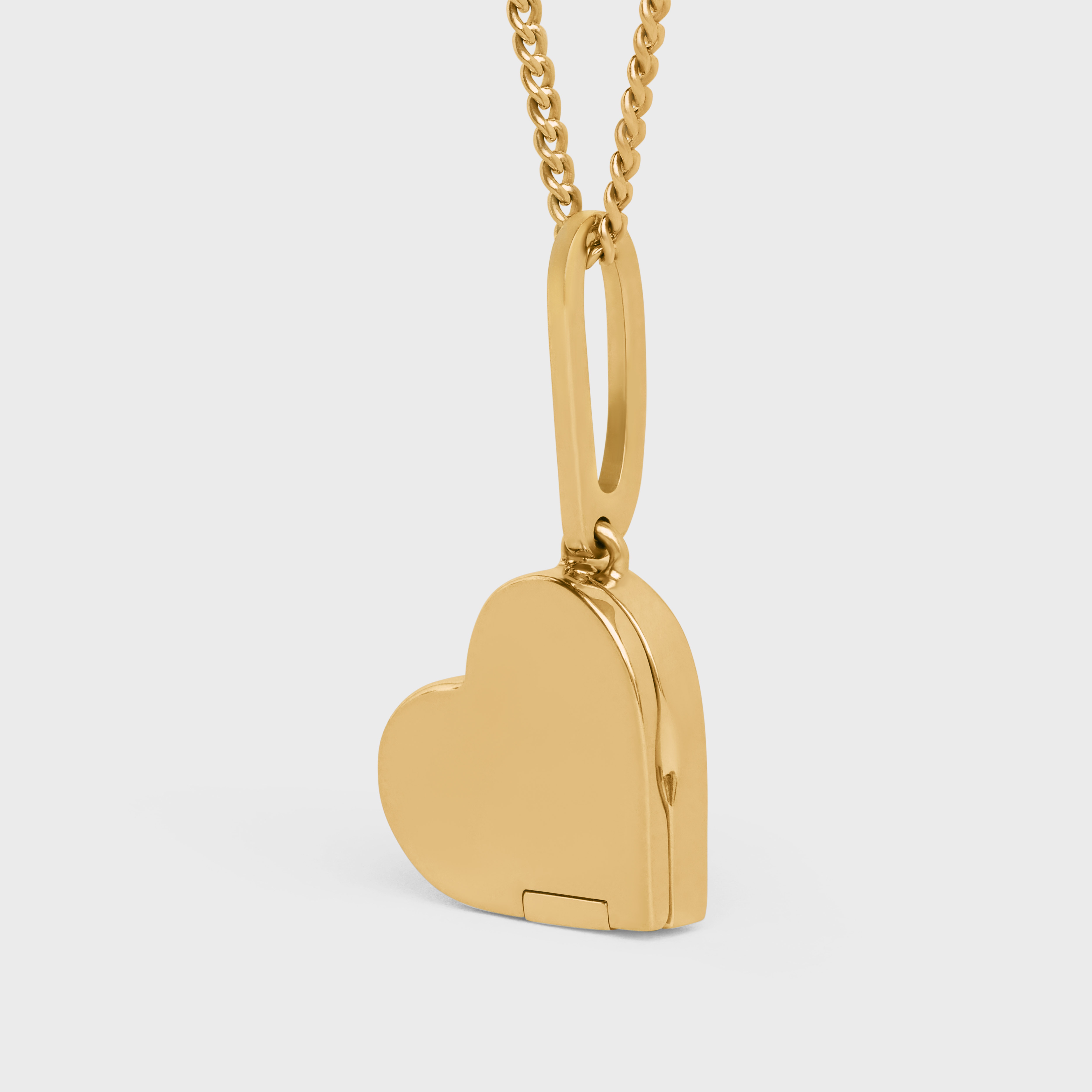 Celine Separables Heart Box Pendant in Brass with Gold finish - 2