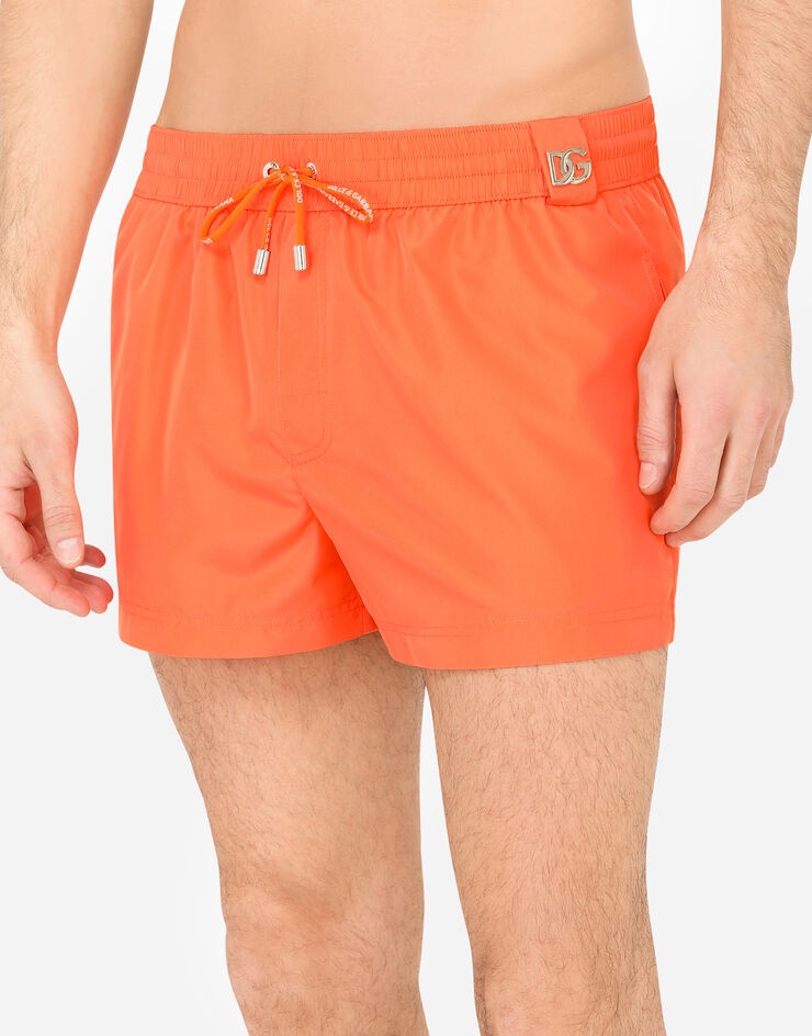 Short swim trunks with metal DG logo - 4