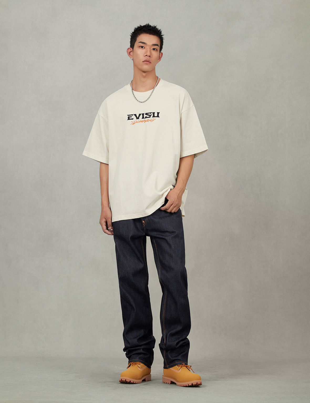 Crane and Logo Print Loose Fit T-shirt - 5