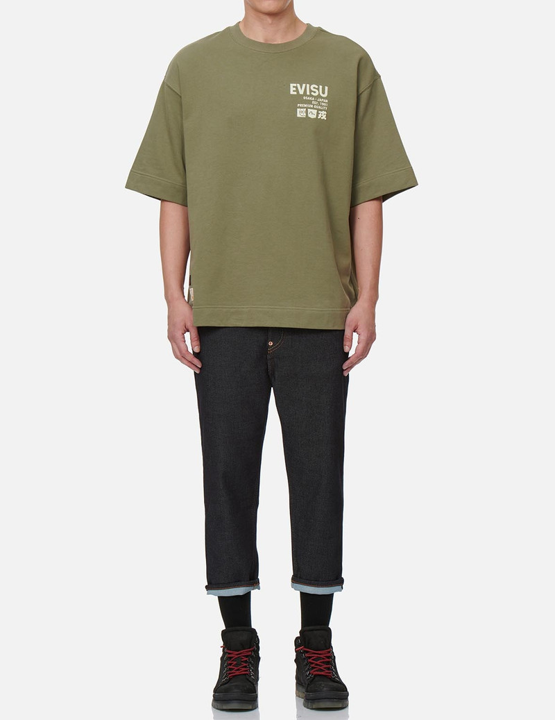 SEAGULL AND GODHEAD EMBROIDERY CROPPED FIT JEANS #2027 6