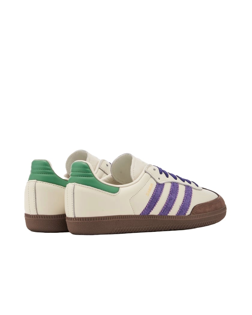(WMNS) adidas Samba OG 'White Purple Green' ID8349 - 4