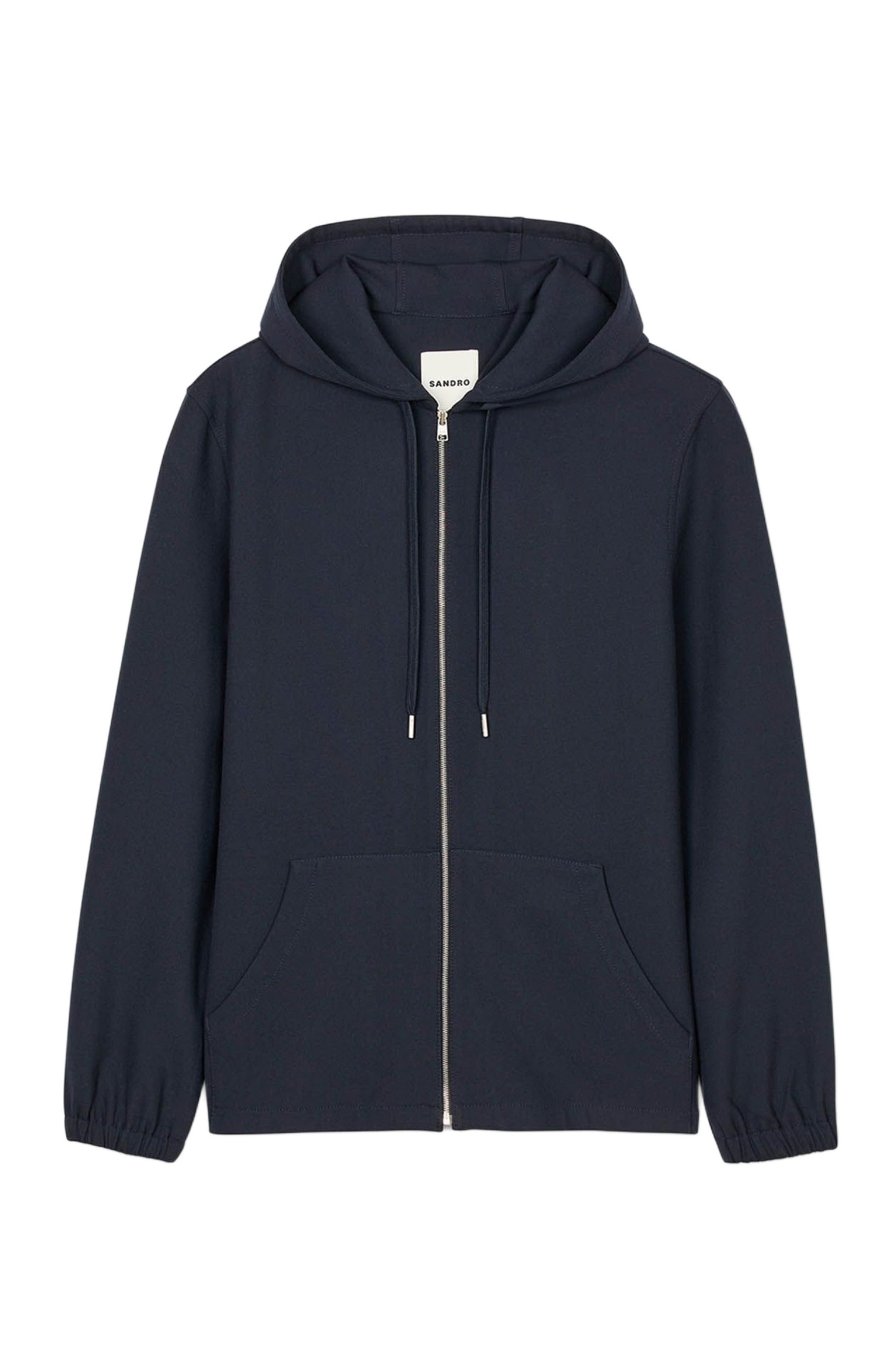 SANDRO Hooded shirt in Navy Blue at Nordstrom - 6