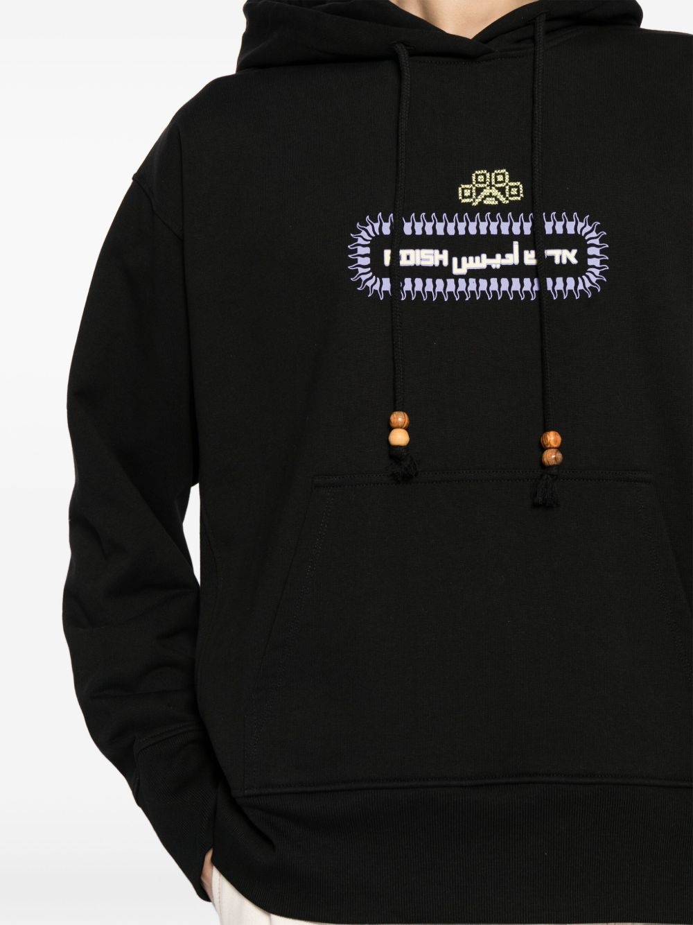 Alkhws logo-print cotton hoodie - 5