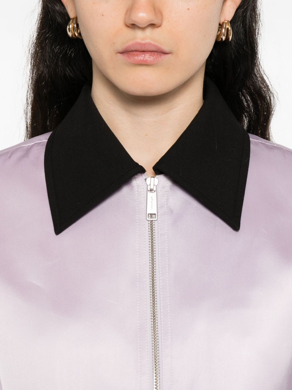 contrast-collar jacket - 5