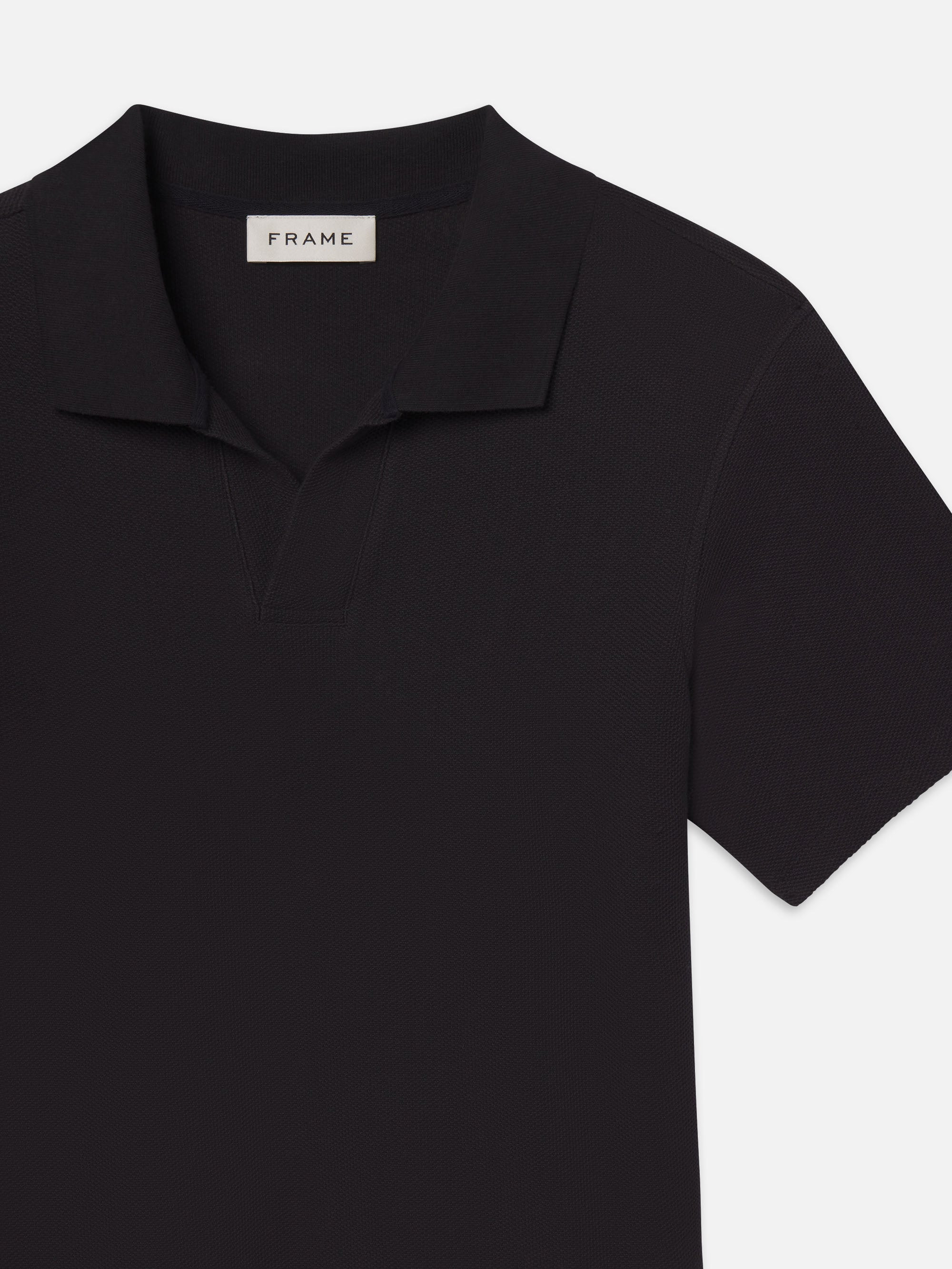 Jacquard Polo in Charcoal - 2