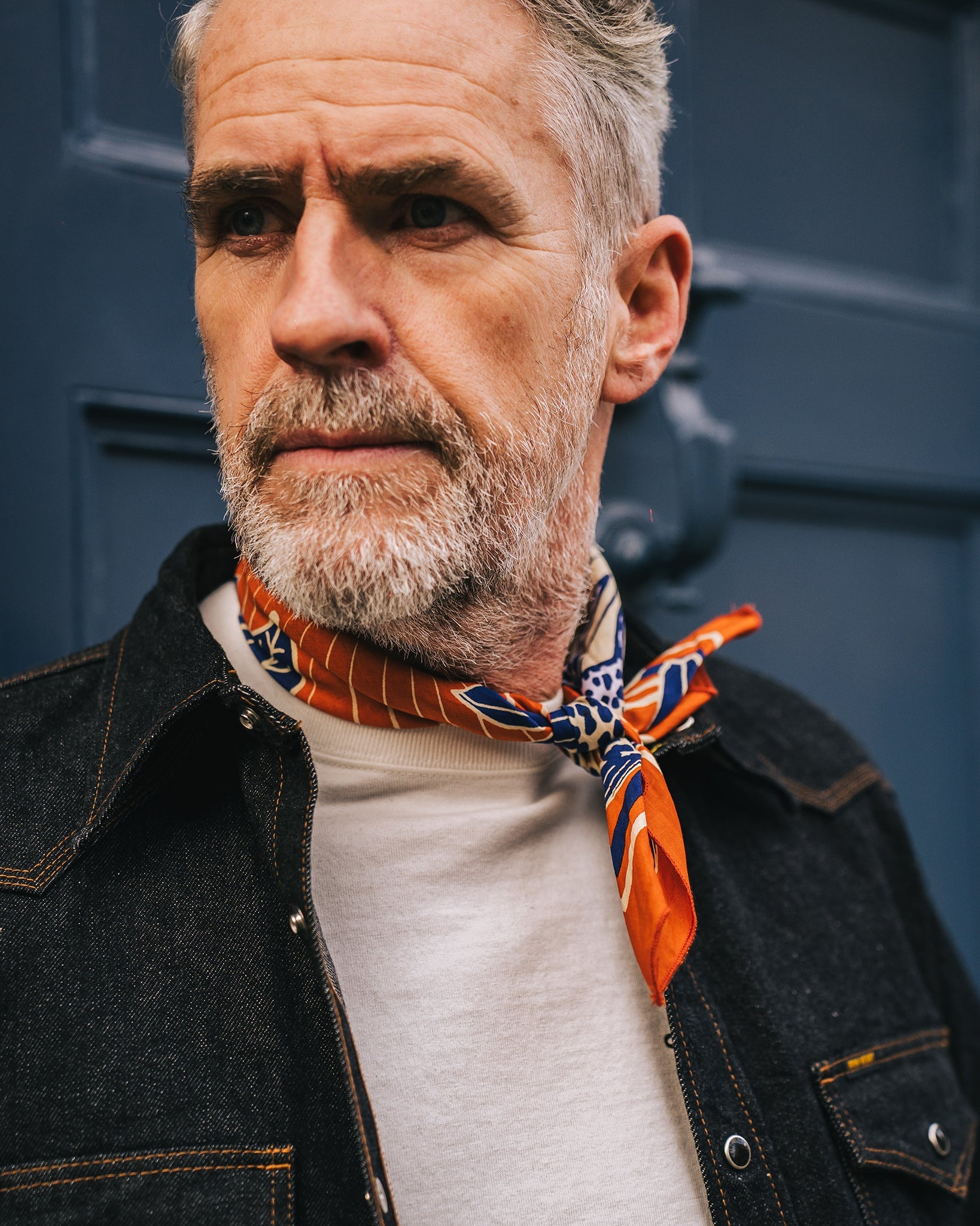 FELIX GREEN ORGANIC COTTON "OCHRE OASIS" BANDANA - ORANGE - 2