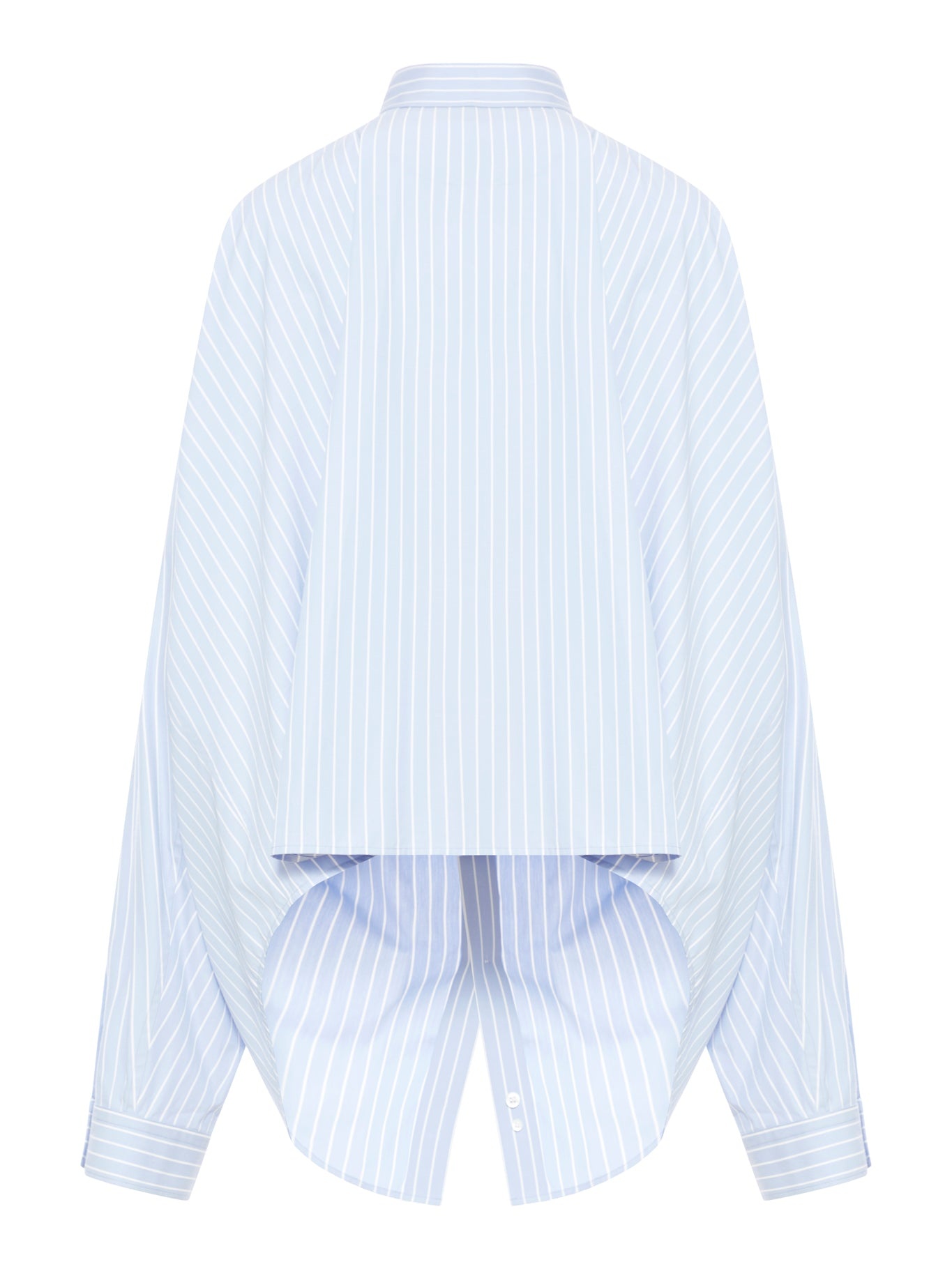 ASYMMETRIC SHIRT COTTON STRIPE POPLIN - 2