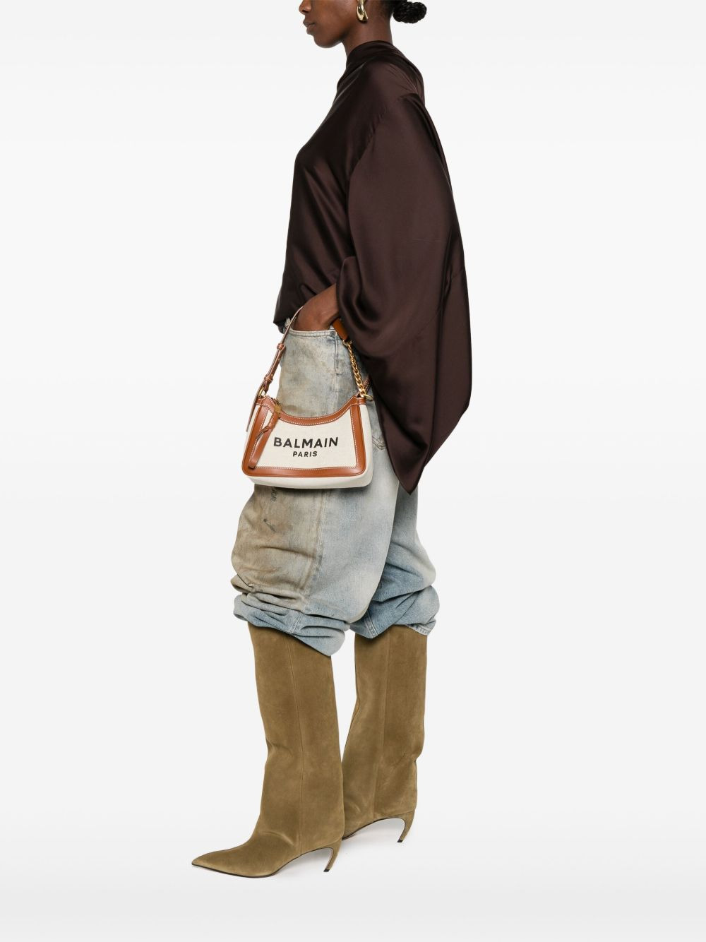 Balmain Bags.. Leather Brown - 5
