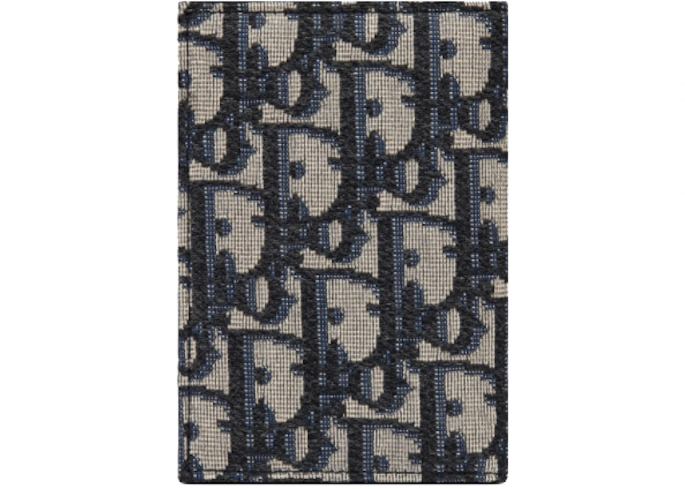 Dior Card Holder Bi-Fold Oblique Jacquard Beige/Black - 2