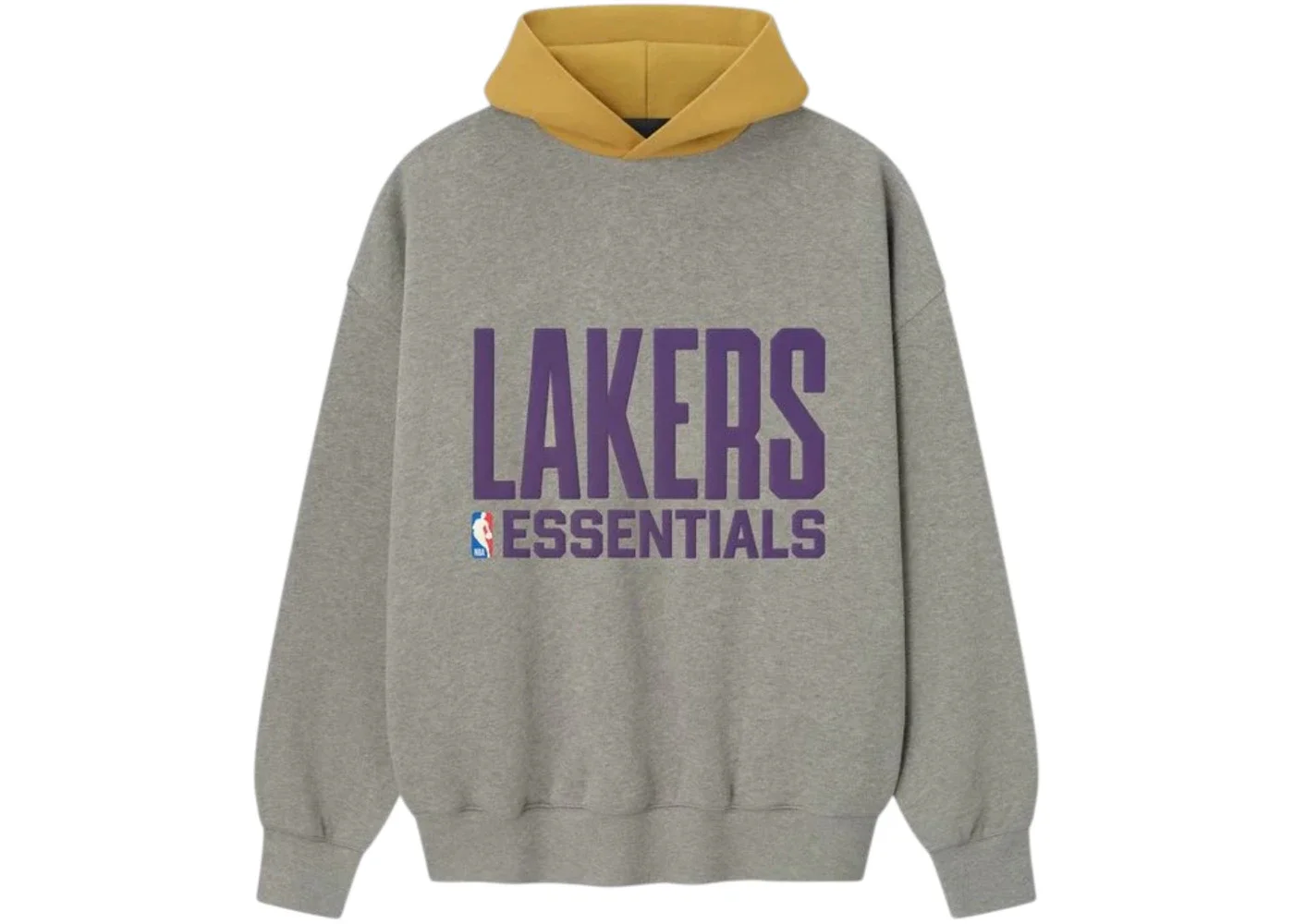 Fear of God Essentials Lakers Sport Hoodie Concrete Heather/Canyon - 1