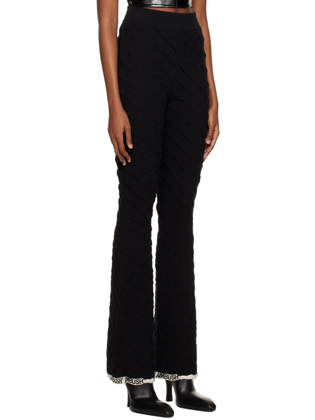 Black Monogram Lounge Pants - 2