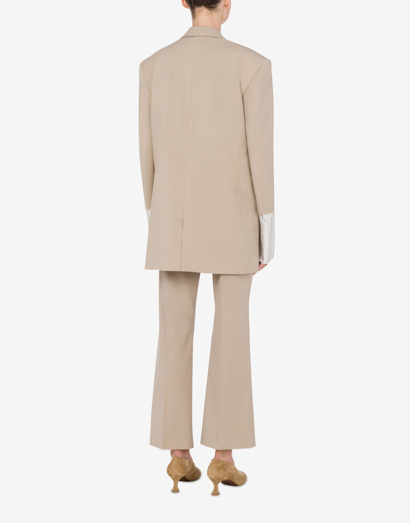 Moschino WOOL CANVAS JACKET WITH CUFF DETAILS outlook