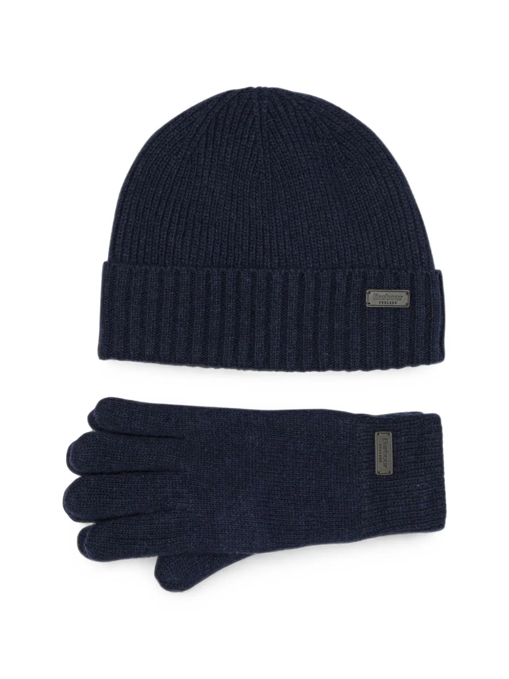 Carlton ribbed-knit beanie hat and gloves set - 1