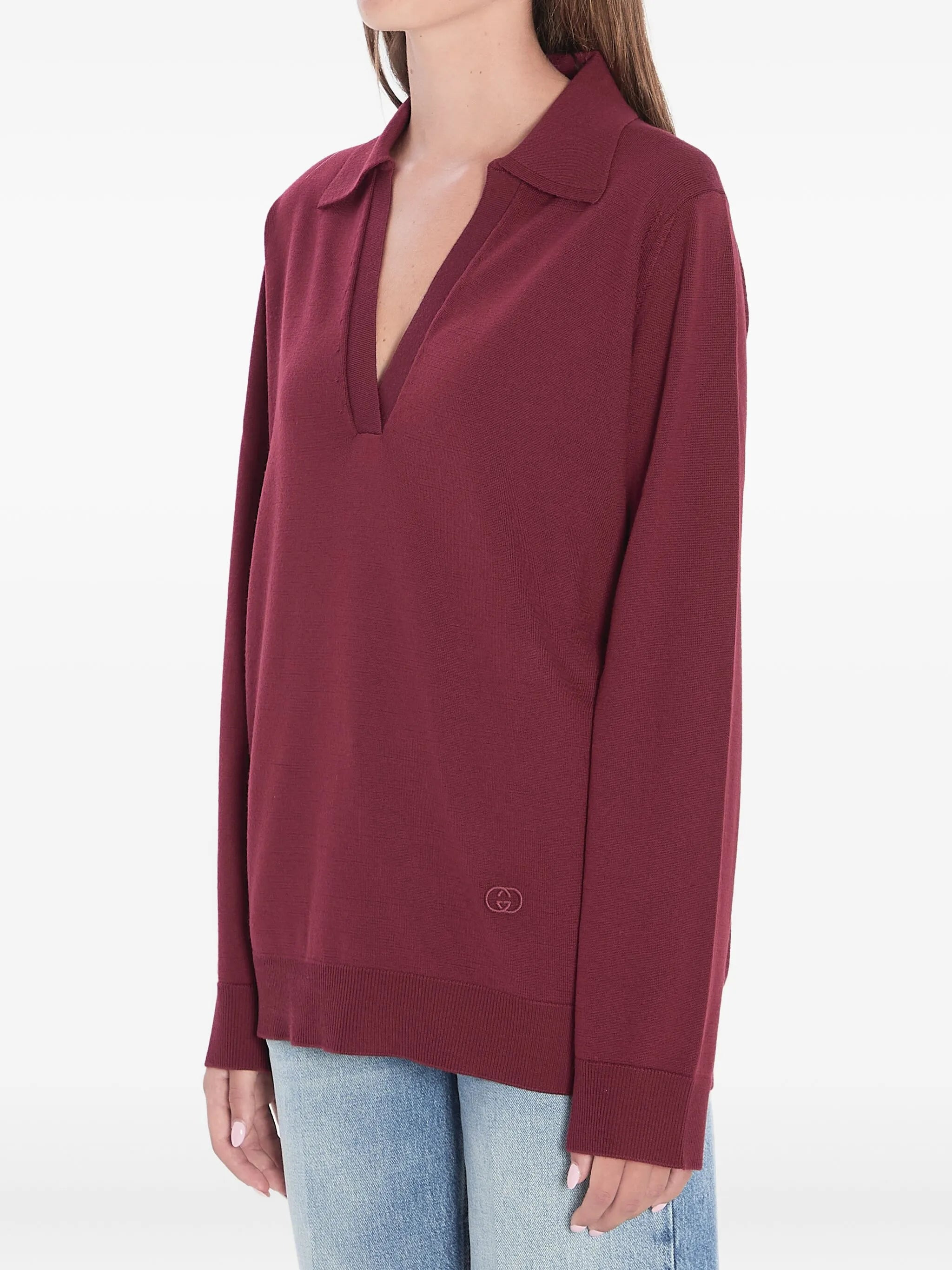 Gucci V-neck Polo Top - 4