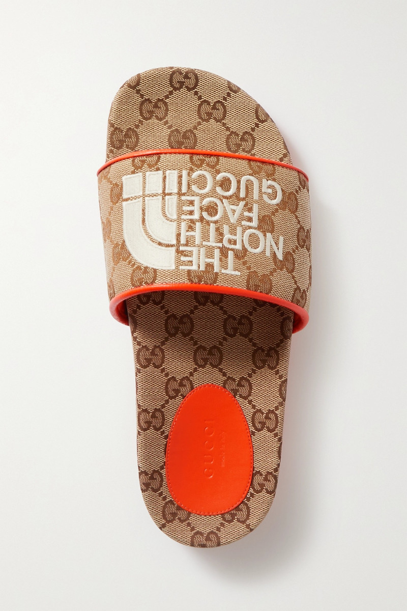 + The North Face logo-embroidered canvas-jacquard slides - 1
