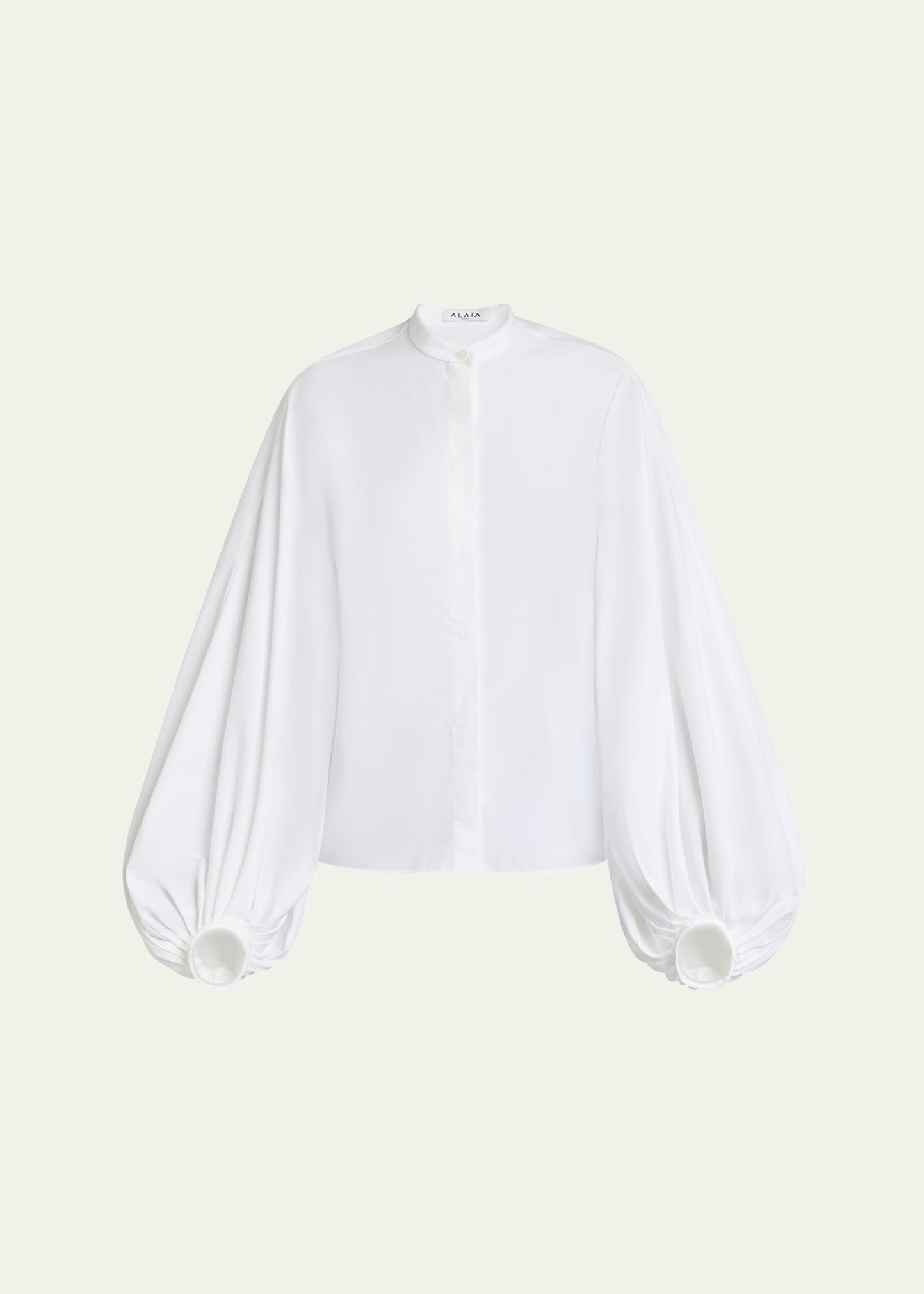 Puff Sleeve Button Down Blouse - 1