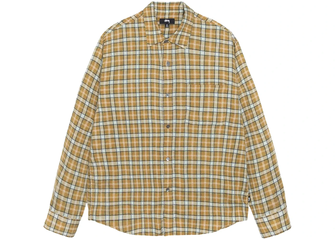 Stussy Plaid Matthew Printed Shirt Gold - 1