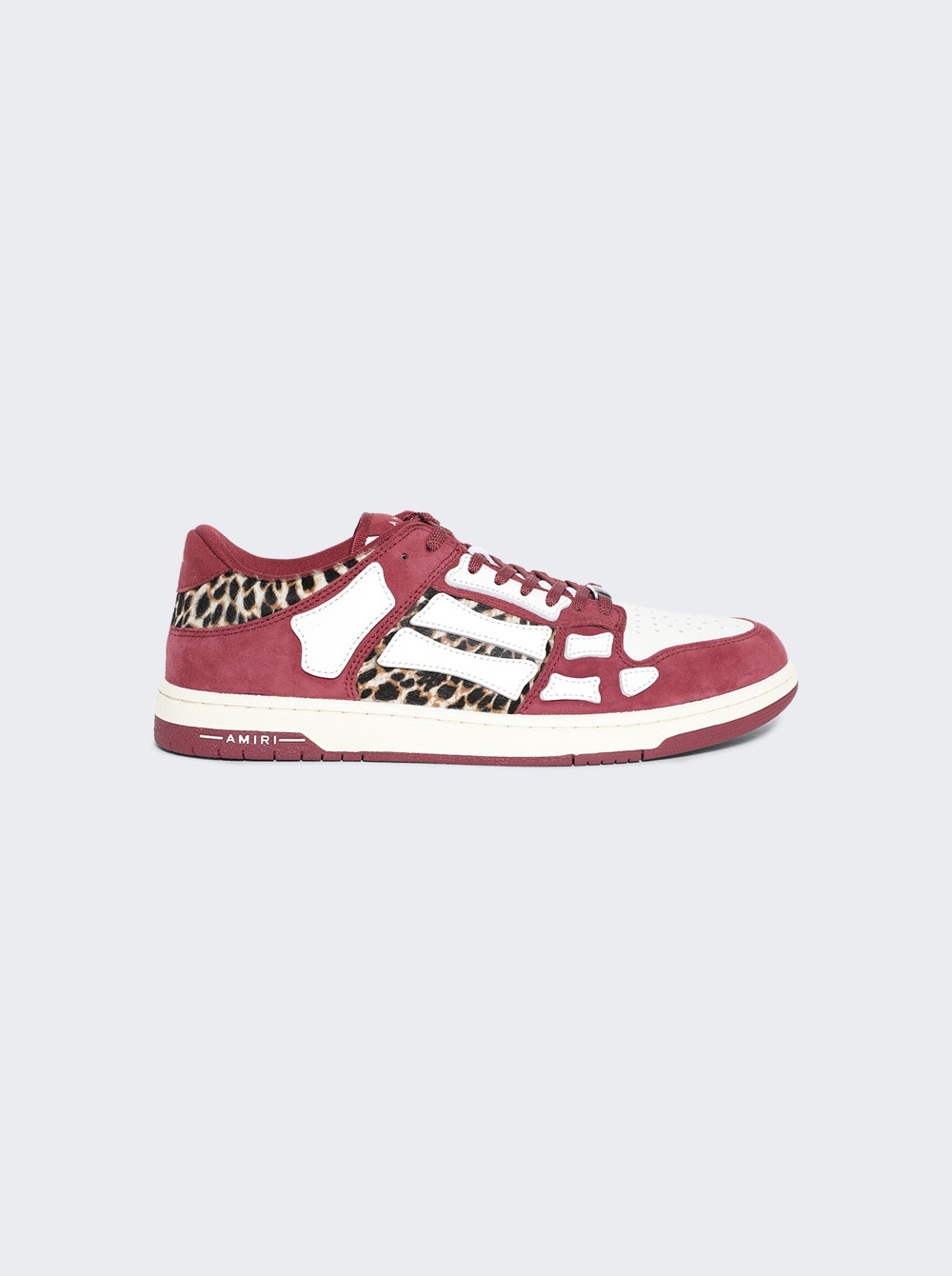 Skel Top Low Sneaker Burgundy And Leopard - 1