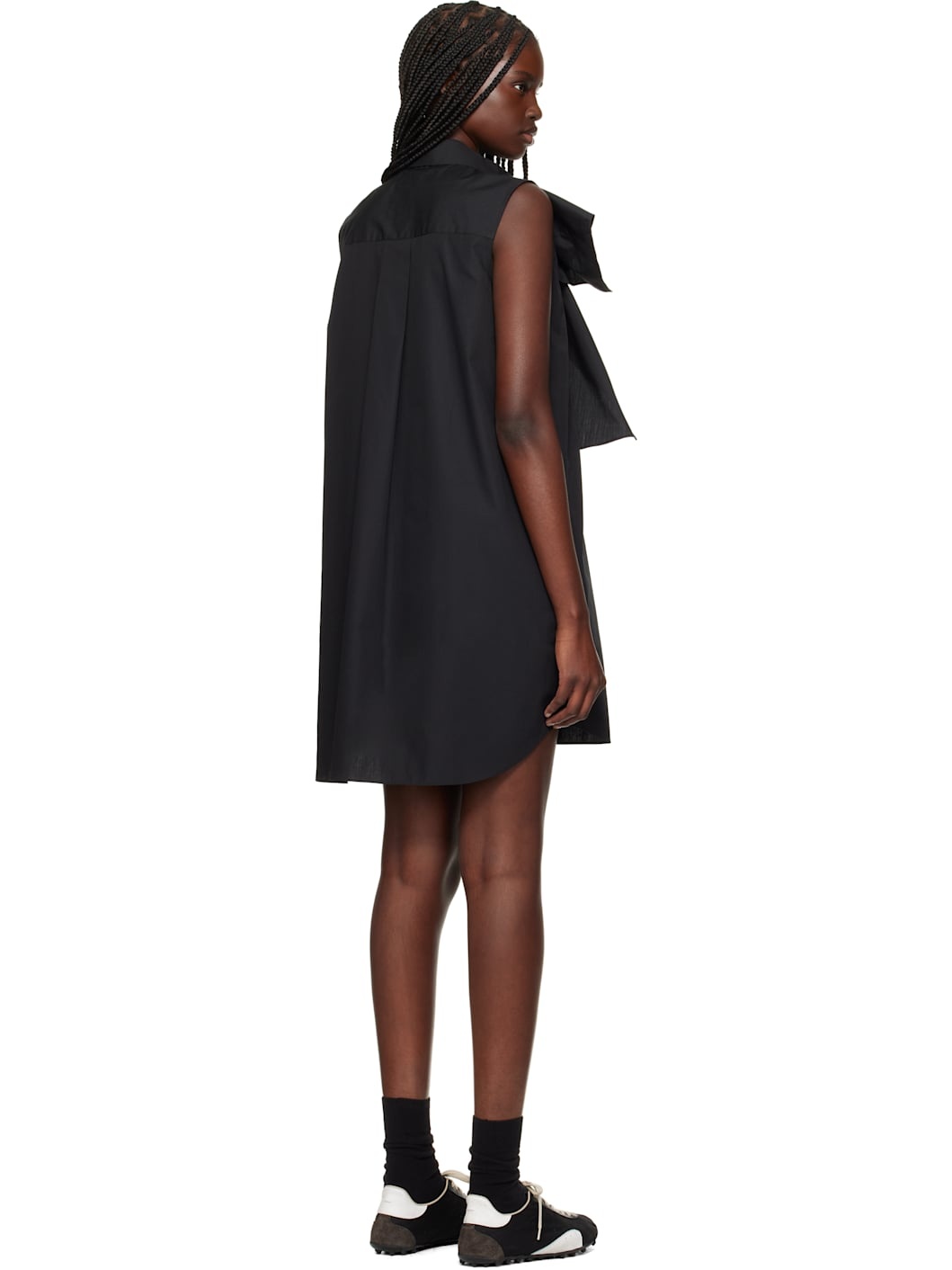 Black Poplin Minidress - 3