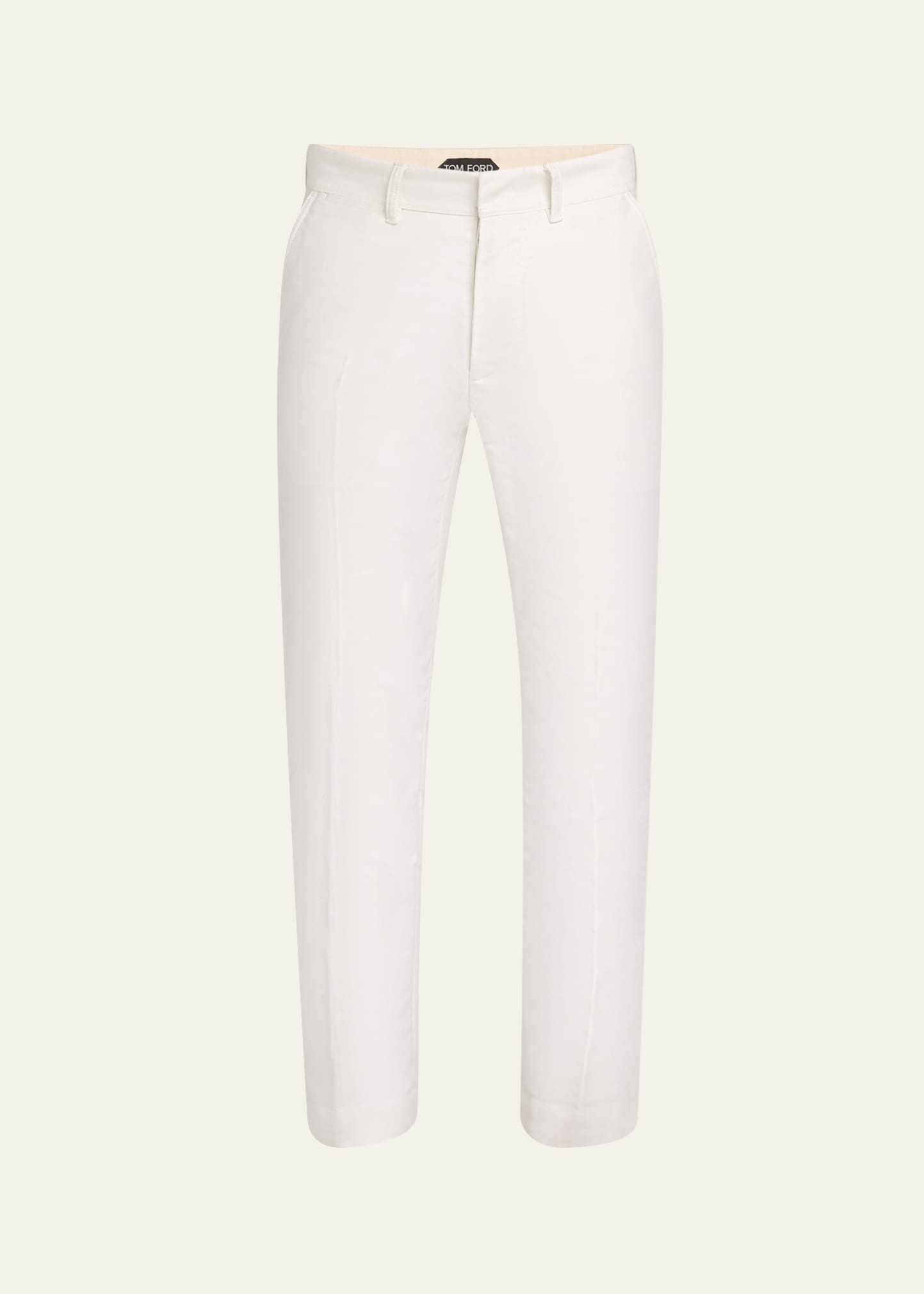 Men's Brushed Cotton-Satin Chino Pants - 1