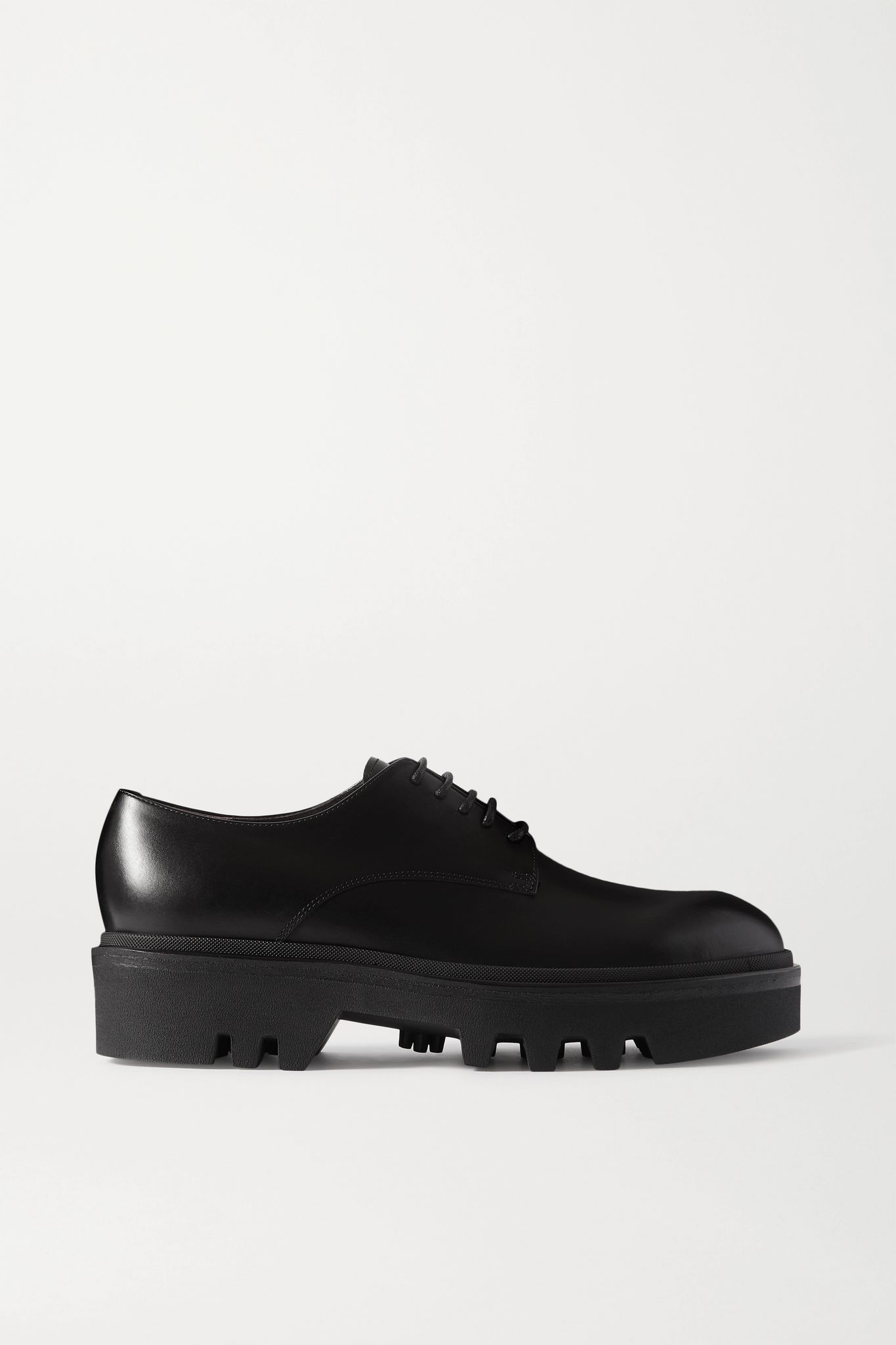 Glossed-leather brogues  - 1