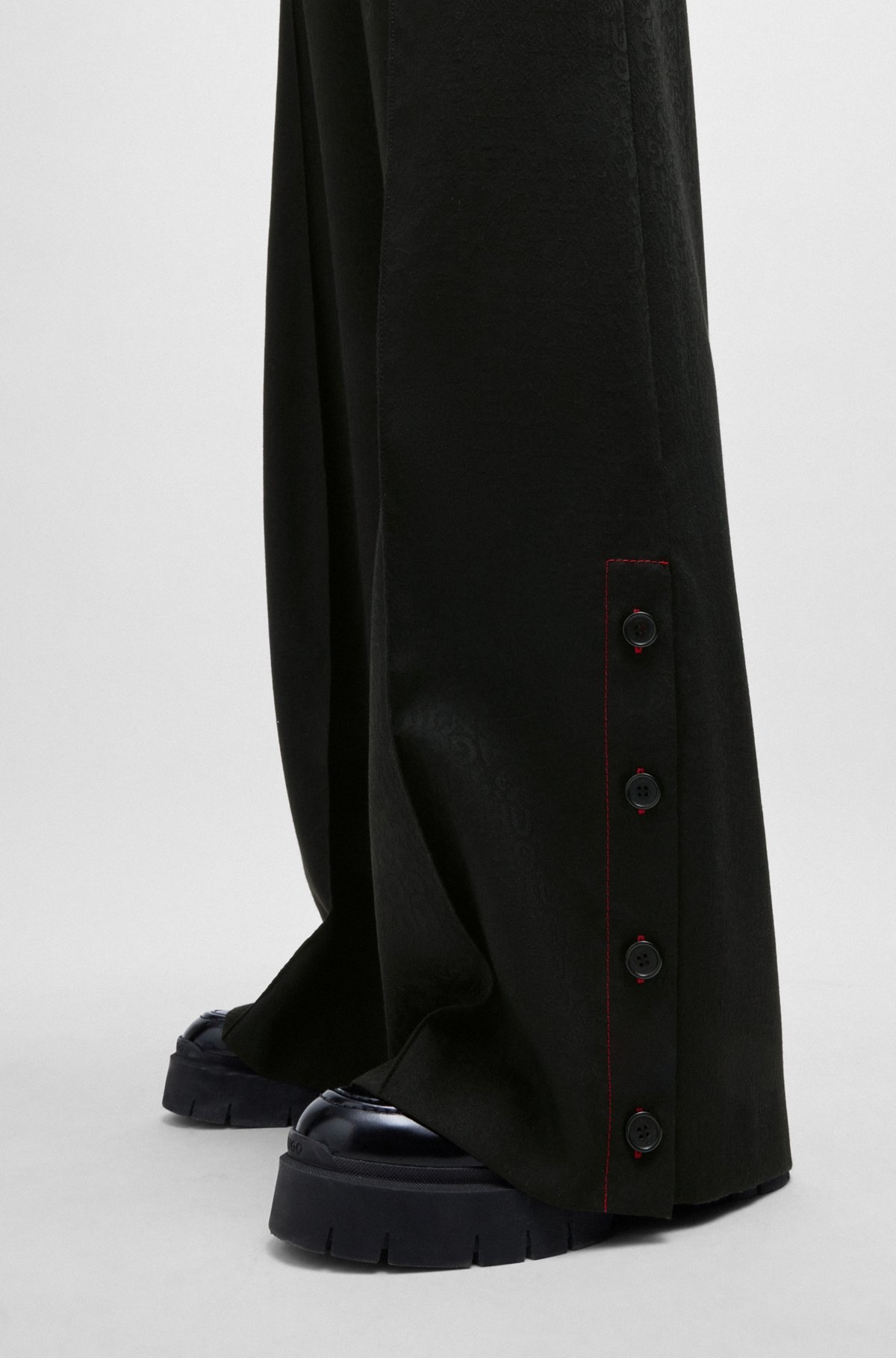HUGO X LES BENJAMINS RELAXED-FIT TROUSERS IN JACQUARD FABRIC - 5