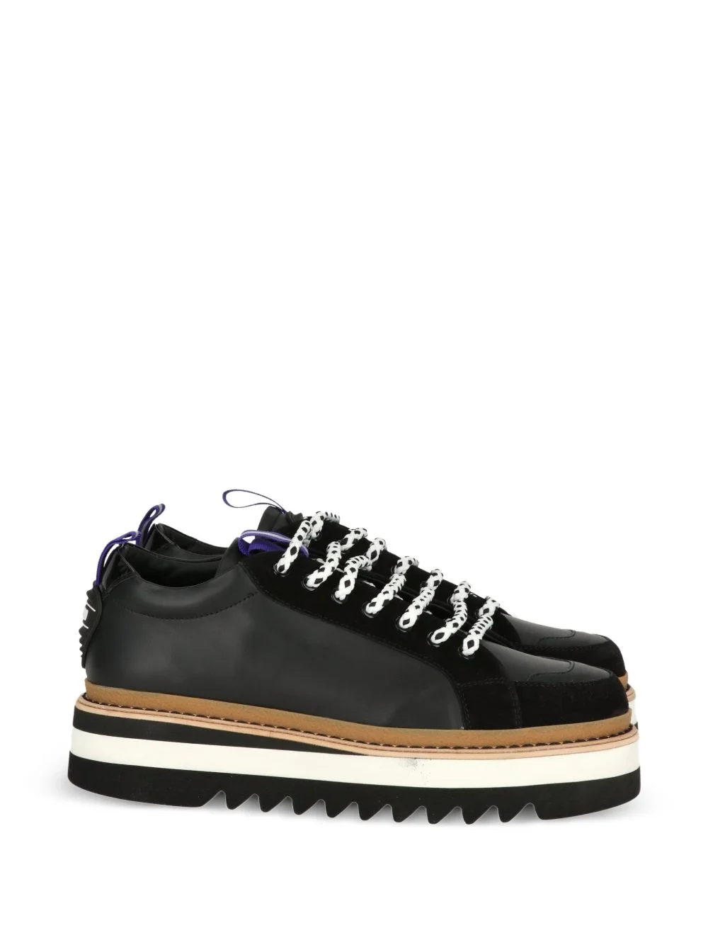 platform panelled sneakers - 1