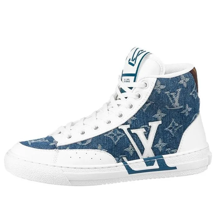 (WMNS) LOUIS VUITTON Charlie Ankle Sneakers 'White Denim Monogram' 1A9S5G - 1