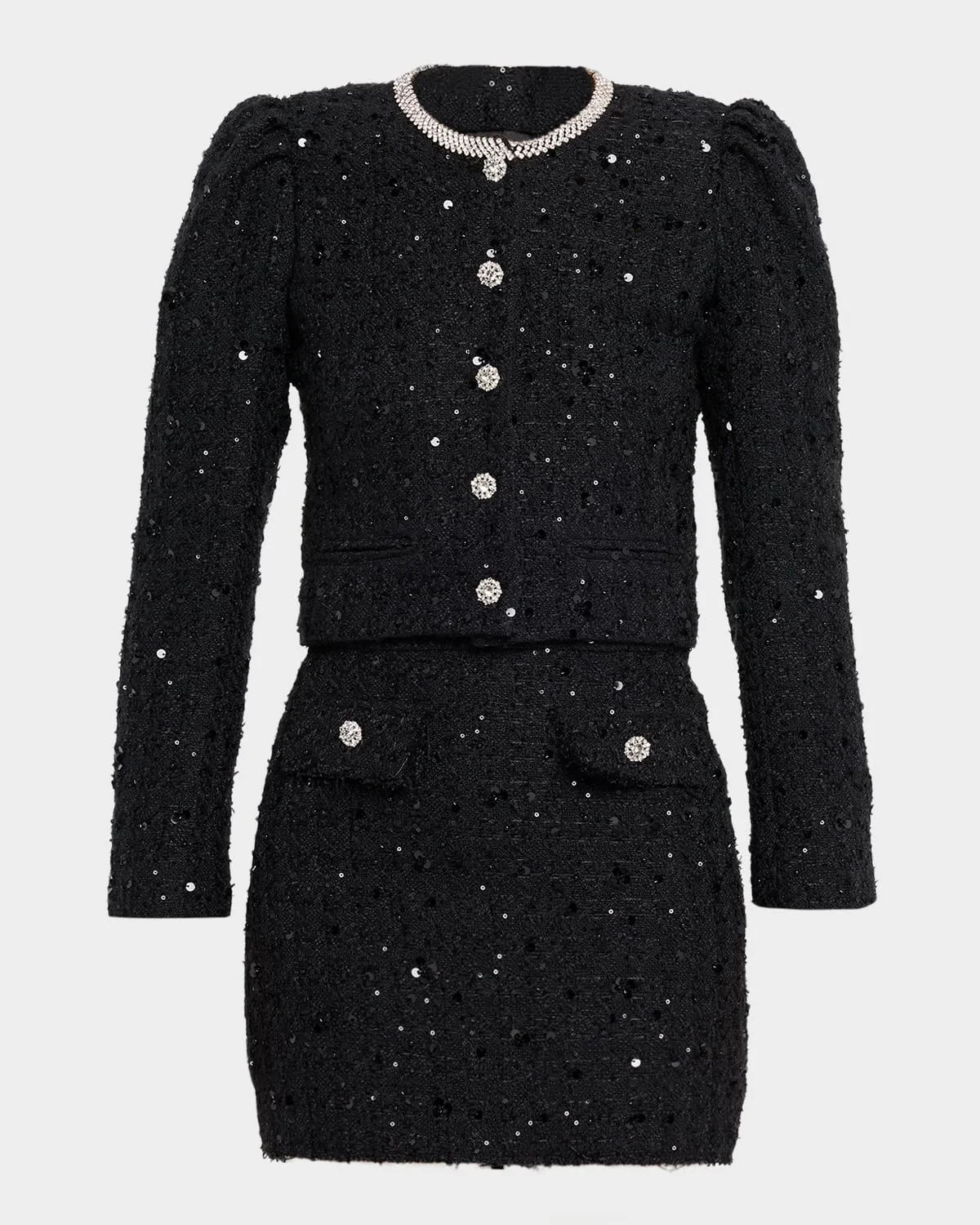 Chiara Embellished Tweed Jacket - 1
