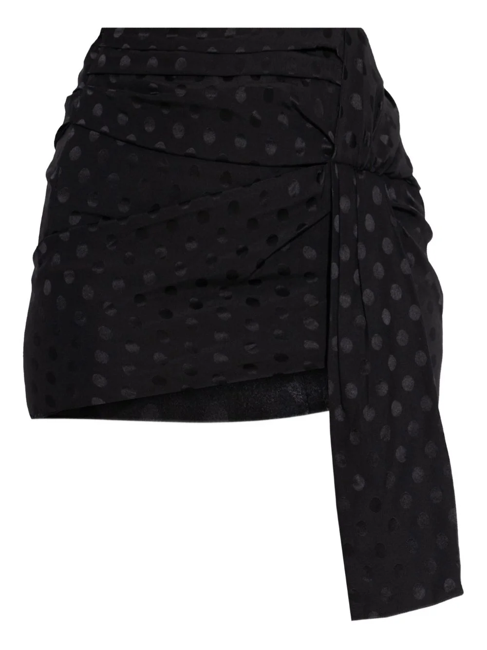 polka-dot draped mini skirt - 1