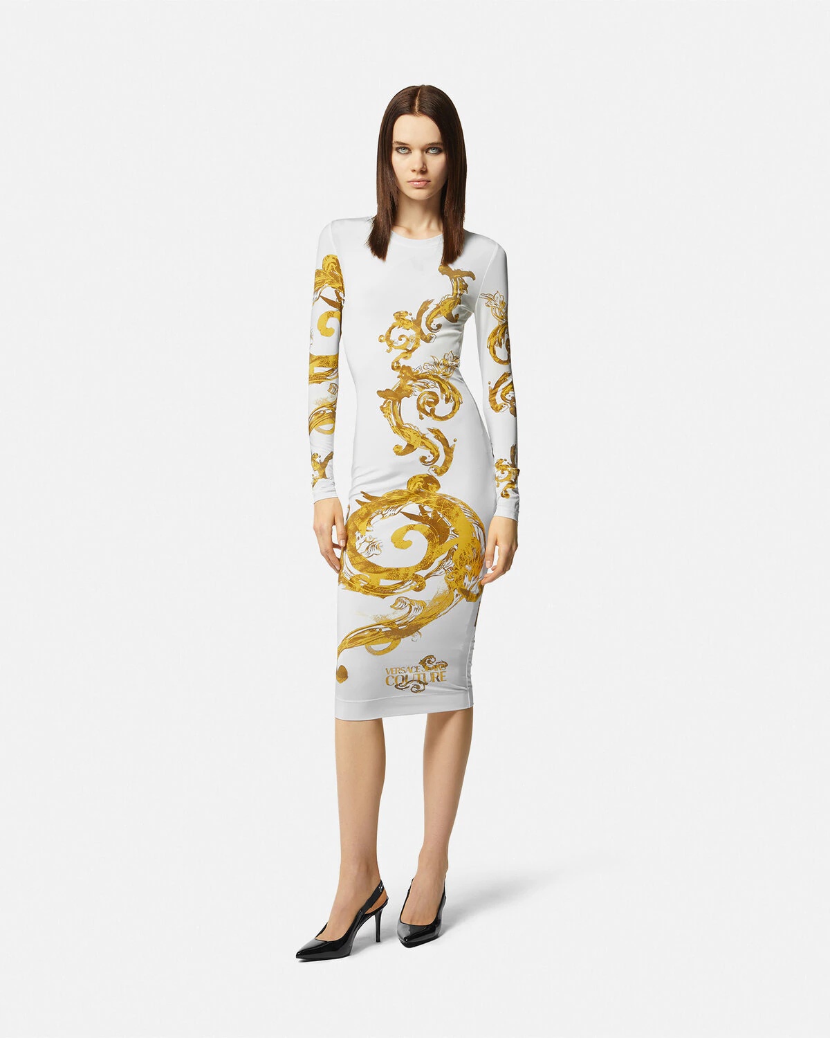 Watercolour Couture Midi Dress - 2