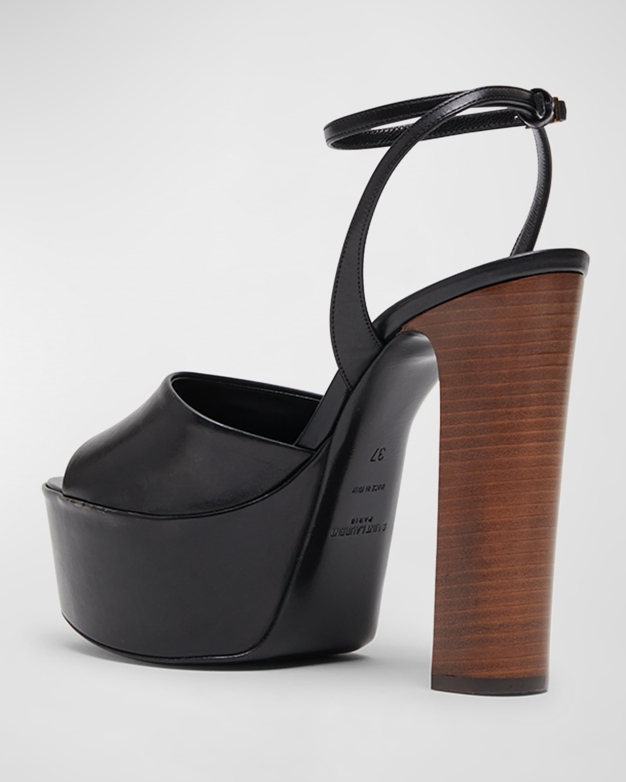 Jodie Leather Ankle-Strap Platform Sandals - 3