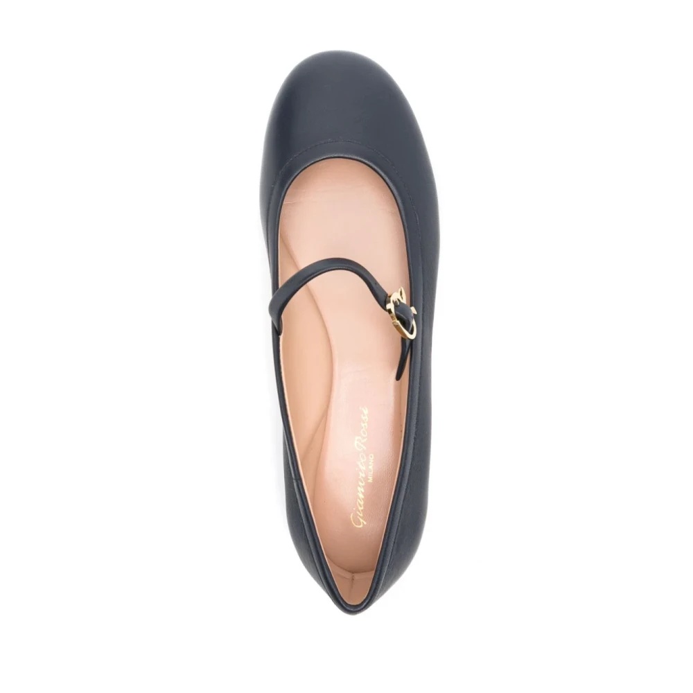 BLUE MARY JANE BALLET FLATS - 4